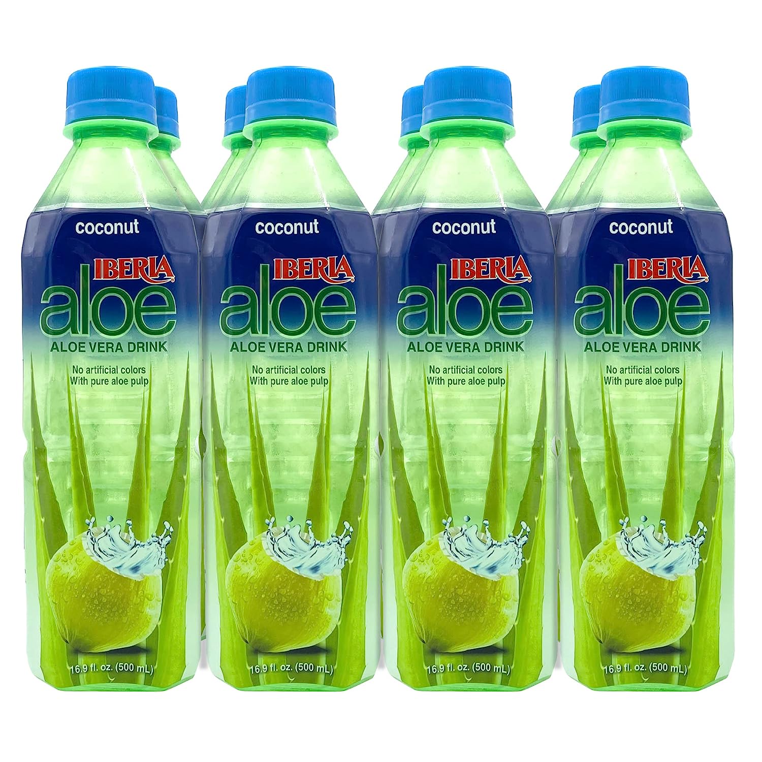 230527213408643_1 Iberia Aloe Vera Drink with Pure Aloe Pulp, Variety, (Pack of 8) 2 x Original, 2 x Mango, 2 x Pineapple, 2 x Strawberry - Image 1